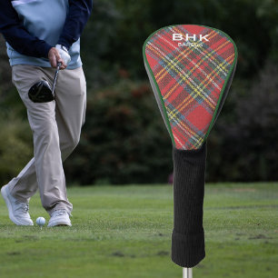 Monogram Name, Royal Stewart Tartan Kariert Golf Headcover