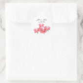 Monogram_name Runder Aufkleber (Tasche)