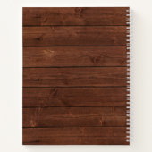 Monogram Name Rustic Wood Yellow Sunflower Notizblock (Rückseite)