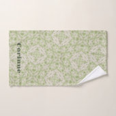 Monogram Name Sage Green Pattern | Badhandtuch Set (Handtuch)