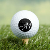 MONOGRAM + NAME - schwarz, modern Golfball (Insitu T-Shirt)