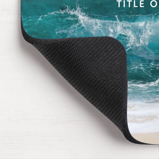 Monogram Name Script Beach Modern Mousepad (Ecke)