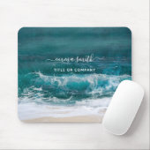 Monogram Name Script Beach Modern Mousepad (Mit Mouse)