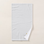 Monogram Name Script Minimalistisch Gold Grau Badhandtuch Set (Handtuch)