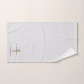 Monogram Name Script Minimalistisch Gold Grau Badhandtuch Set (Handtuch)