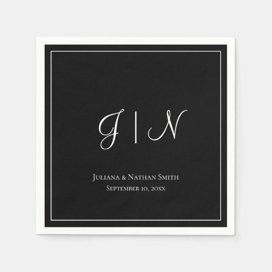 Monogram Name Serviette (Vorderseite)