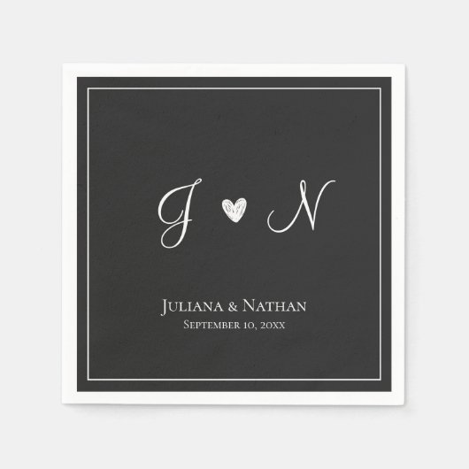 Monogram Name Serviette (Vorderseite)