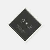 Monogram Name Serviette (Ecke)