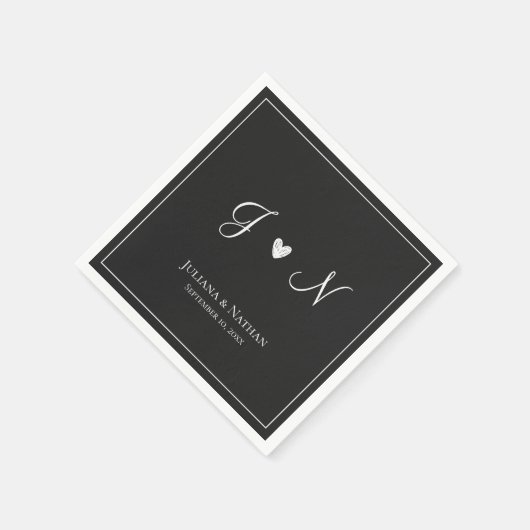 Monogram Name Serviette (Ecke)