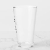 Monogram Name Simple Black Script Beer Glas (Links)