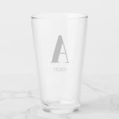 Monogram Name Simple Elegant Glas (Rückseite)