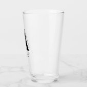 Monogram Name Simple Elegant Glas (Links)