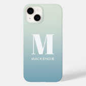 Monogram Name Simple Gradient Personalisiert Case-Mate iPhone Hülle (Rückseite)