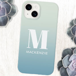Monogram Name Simple Gradient Personalisiert Case-Mate iPhone 14 Hülle