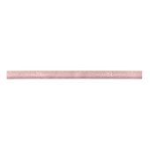 Monogram Name Text Rose Gold Blush Sparkon Band Satinband (Vorderseite)