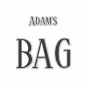 Monogram Name Travel Custom Black Text Bold Trendy Aufkleber (Vorderseite)