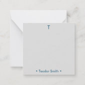 Monogram & Name Watercolor Colosseum Rom Italien Mitteilungskarte (Rückseite)