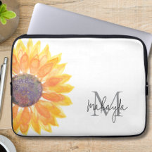 Monogram Name Watercolor Sonnenblume