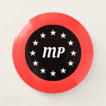 Monogram Name White Stars Personalisiert