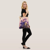Monogram Name Wildblume blue floral Vintag Tasche (Am Model)