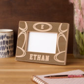 Monogram Name Wood hinzufügen Geätzte Rahmen (Links)