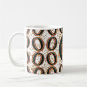 Monogram Name Yellow Green Gepunktet Whimsical Kaffeetasse (Links)