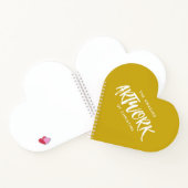 Monogram Name Yellow Heart Artist Sketchbook Notizblock (Innenseite)