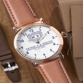 Monogram Names and initials Mrs and Mr Armbanduhr