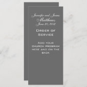 Monogram Names Date Wedding Service Church Program Programm (Vorne/Hinten)