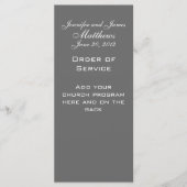 Monogram Names Date Wedding Service Church Program Programm (Vorderseite)