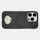Monogram Nature Stamp | Custom Name Case-Mate iPhone Hülle (Rückseite (Horizontal))