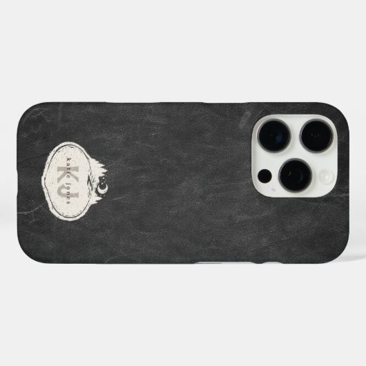 Monogram Nature Stamp | Custom Name Case-Mate iPhone Hülle (Rückseite (Horizontal))