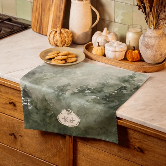 Monogram Nature Stamp | Custom Name Geschirrtuch