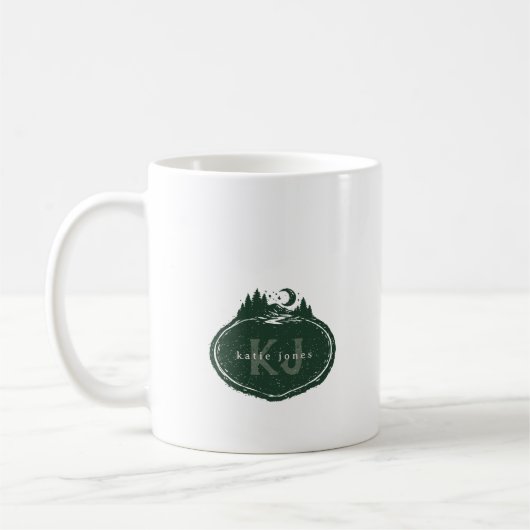 Monogram Nature Stamp | Custom Name Kaffeetasse (Links)