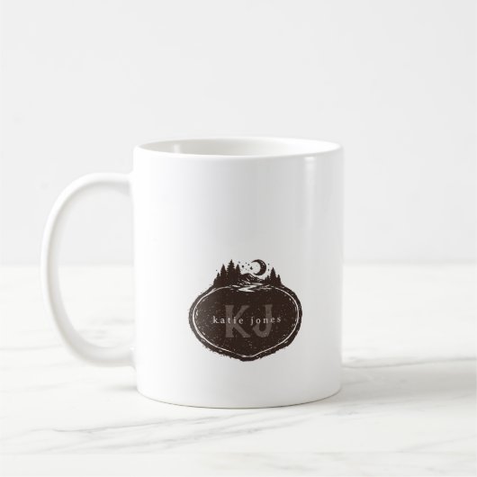 Monogram Nature Stamp | Custom Name Kaffeetasse (Links)