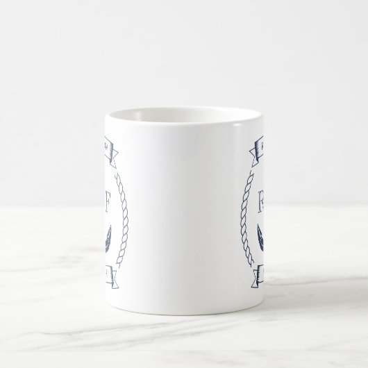 Monogram Nautic Anchor Kaffeetasse (Mittel)