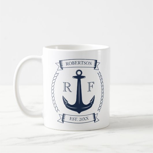 Monogram Nautic Anchor Kaffeetasse (Links)