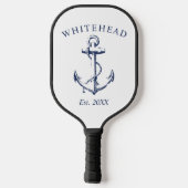 Monogram Nautic Anchor White Pickleball Schläger (Rückseite)
