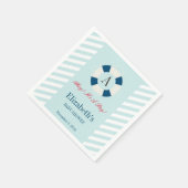 Monogram Nautical Buoy Baby Shooy Serviette (Ecke)