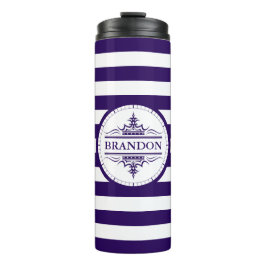 Monogram Nautical Classic Navy Thermal Tumbler Thermosbecher
