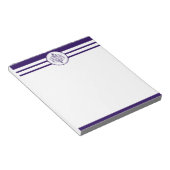 Monogram Nautical Eleganic Navy Blue Notepad Notizblock (angewinkelt)