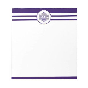 Monogram Nautical Eleganic Navy Blue Notepad Notizblock