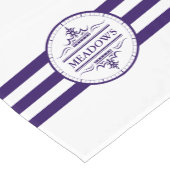 Monogram Nautical Elegant Navy Blue Table Runner Kurzer Tischläufer (Ecke)