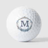Monogram Nautical Gastgeschenk Hochzeit Seashell W Golfball (Vorderseite)