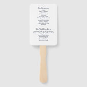 Monogram Nautical Navy Blue Anchor Wedding    Fächer (Rückseite)