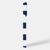Monogram Nautical Navy White Stripes Anker iPhone Hülle (Rechte Seite)