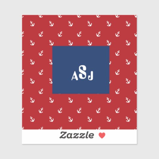 Monogram Nauyl Vinyl Custom Cut Sticker (Blatt)