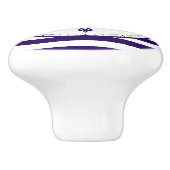 Monogram Navy Blue Elegant Nautical Keramik Knob Keramikknauf (Seitenansicht)