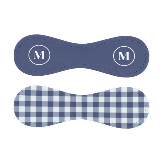 Monogram Navy Blue Gingham Baseball (Paneele)