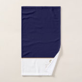 Monogram Navy Blue Gold Anker der Nautic Family Badhandtuch Set (Handtuch)